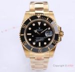 EW Factory Rolex Submariner new 41MM 3235 Bracelet Yellow Gold with Black Dial
